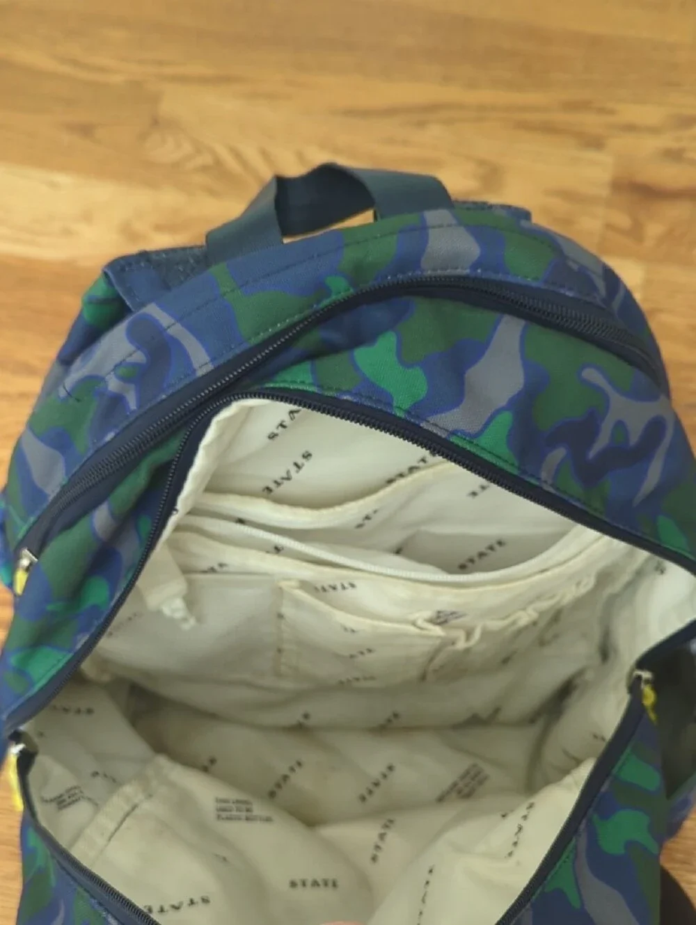 STATE Blue & Green Camo Kids Backpack